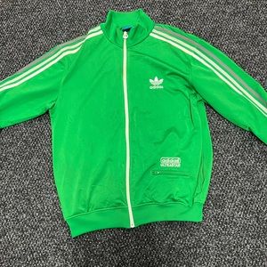 Adidas green track jacket size large